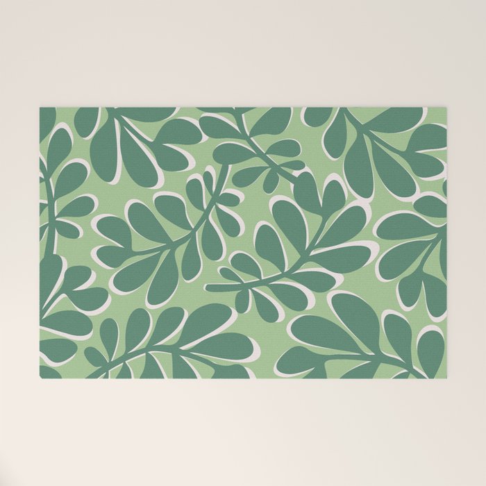 Playful Spring Forest - Green Welcome Mat Gallery Image 1