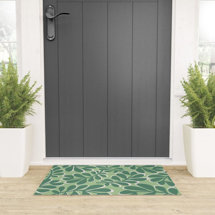 Playful Spring Forest - Green Welcome Mat Gallery Image 3
