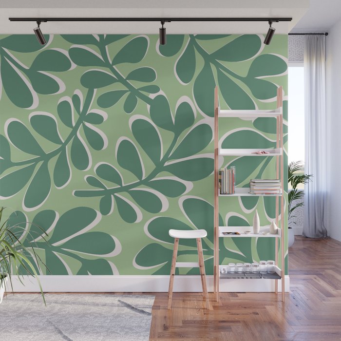 Playful Spring Forest - Green Wall Mural Gallery Image 1