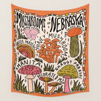 Mushrooms of Nebraska Wall Tapestry Gallery Image 4