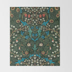 Blackthorn by William Morris, 1892 Throw Blanket Gallery Image 2