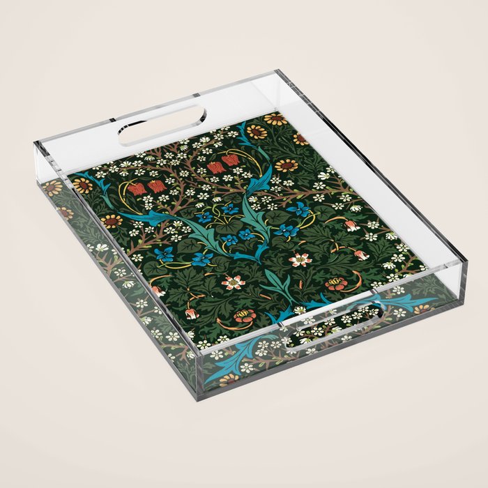 Blackthorn by William Morris, 1892 Acrylic Tray Gallery Image 1