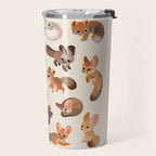 Foxes - beige Travel Mug Gallery Image 2