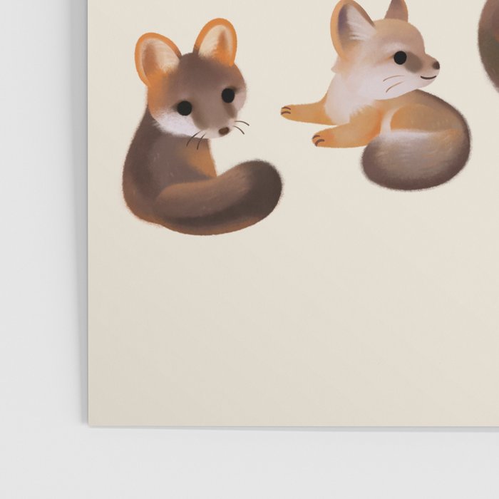 Foxes - beige Poster Gallery Image 3