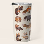 Foxes - beige Travel Mug Gallery Image 3