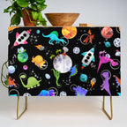Dinosaur Astronauts In Outer Space Credenza Gallery Image 1
