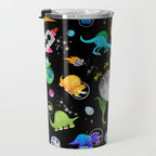 Dinosaur Astronauts In Outer Space Travel Mug Gallery Image 3