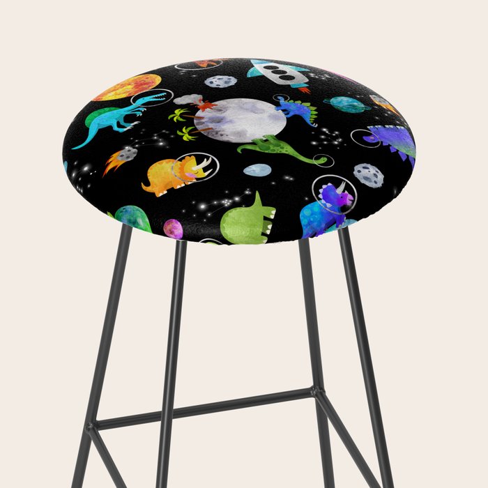 Dinosaur Astronauts In Outer Space Stool Gallery Image 2