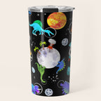 Dinosaur Astronauts In Outer Space Travel Mug Gallery Image 1