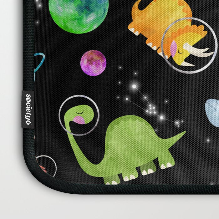 Dinosaur Astronauts In Outer Space Laptop Sleeve Gallery Image 3