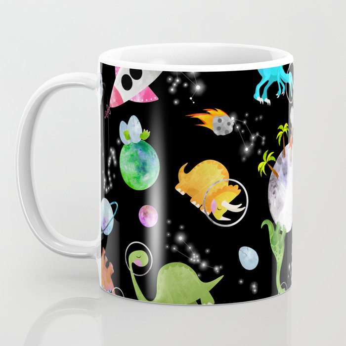 Dinosaur Astronauts In Outer Space Coffee Mug Gallery Image 3