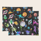 Dinosaur Astronauts In Outer Space Placemat Gallery Image 1