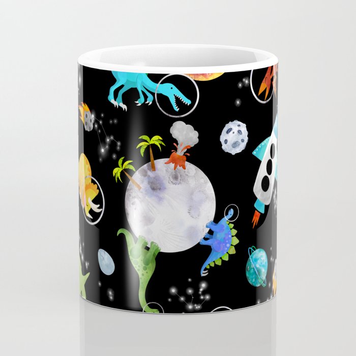 Dinosaur Astronauts In Outer Space Coffee Mug Gallery Image 4