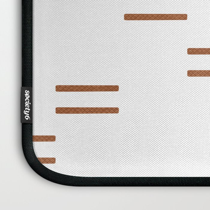 double dash in burnt orange on white Laptop Sleeve Gallery Image 3