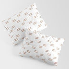 double dash in burnt orange on white Pillow Sham Gallery Image 3