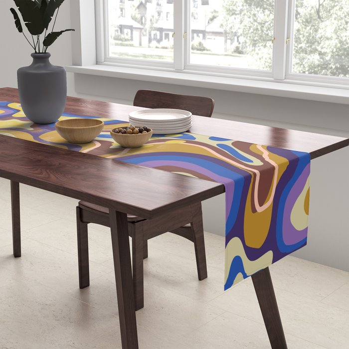 Splish splash blue Table Runner Gallery Image 2