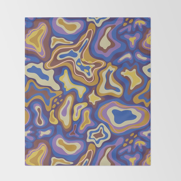 Splish splash blue Throw Blanket Gallery Image 2