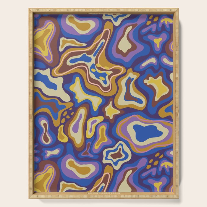 Splish splash blue Serving Tray Gallery Image 1