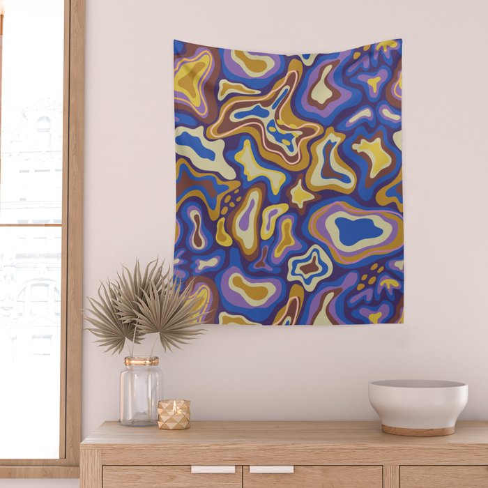 Splish splash blue Wall Tapestry Gallery Image 2