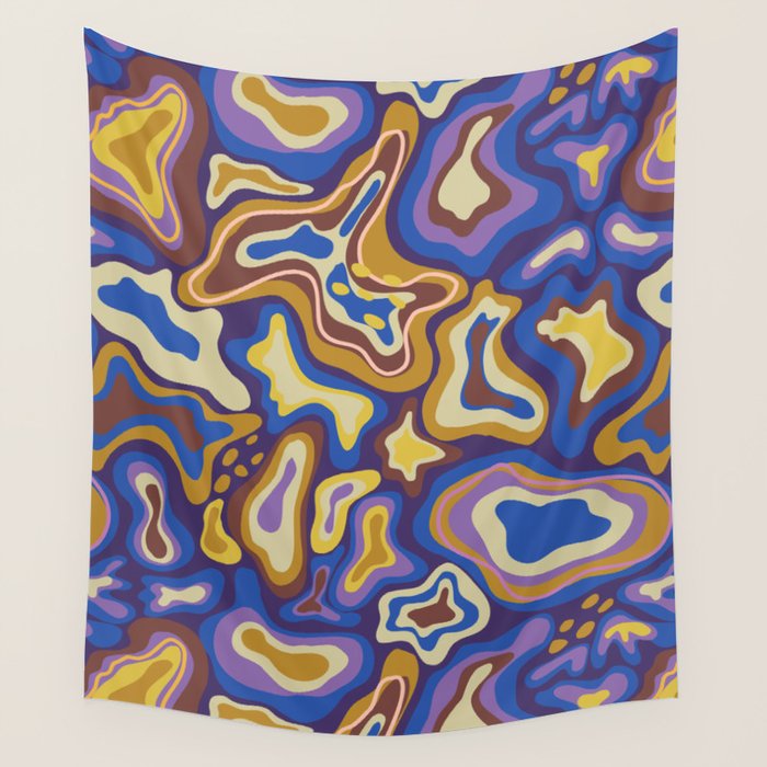 Splish splash blue Wall Tapestry Gallery Image 1