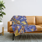 Splish splash blue Throw Blanket Gallery Image 1