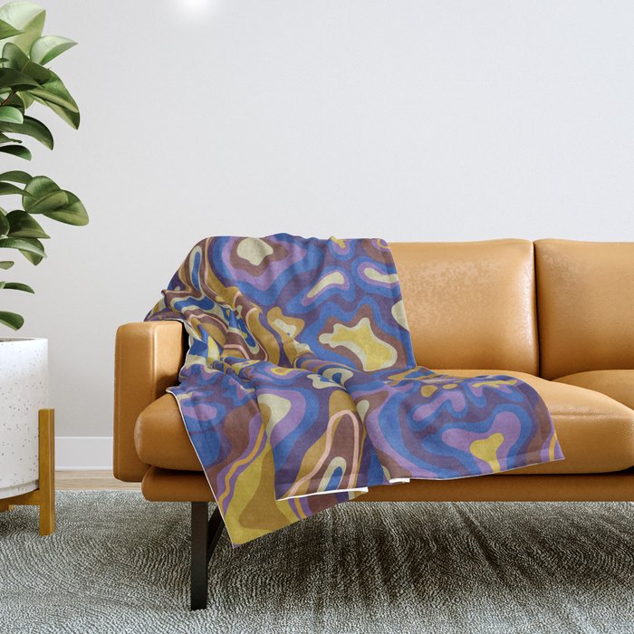 Splish splash blue Throw Blanket Gallery Image 1