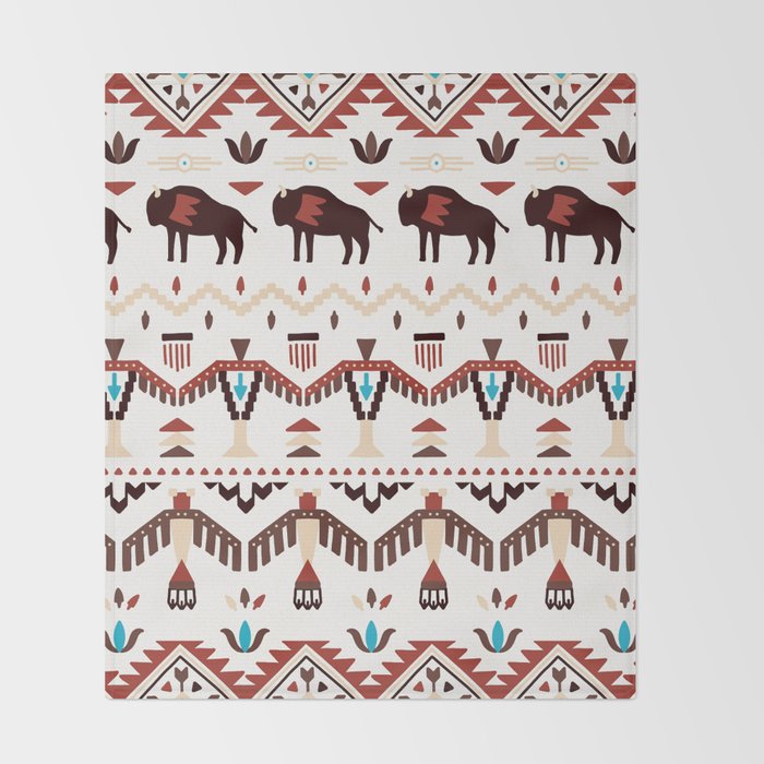 Native American 1 Throw Blanket Gallery Image 2
