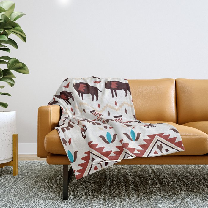 Native American 1 Throw Blanket Gallery Image 1