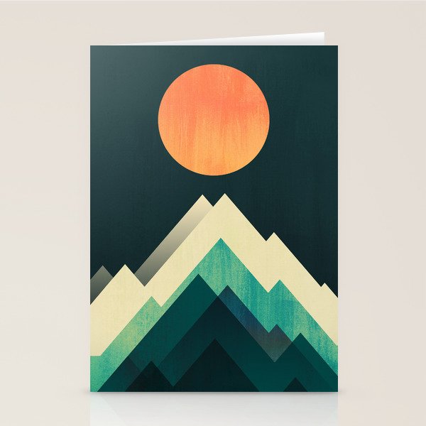 Ablaze on cold mountain Stationery Card Gallery Image 1