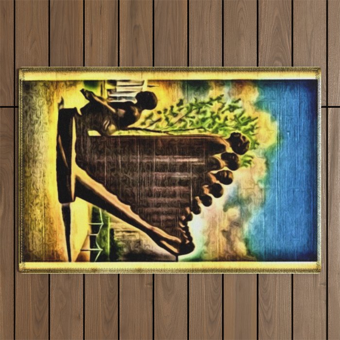 African American Masterpiece 'Lift Up Every Voice & Sing' based on the sculpture by Augusta Savage Outdoor Rug Gallery Image 1