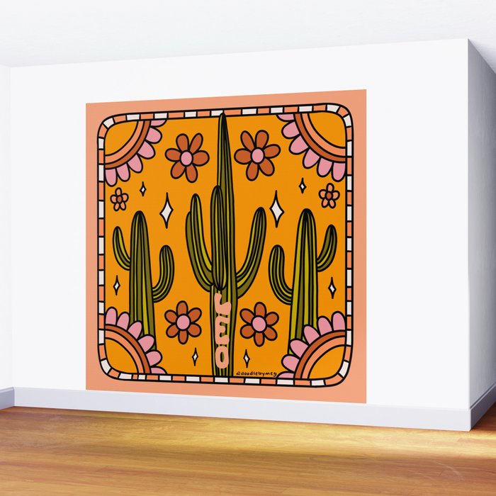 Leo Cactus Wall Mural Gallery Image 2