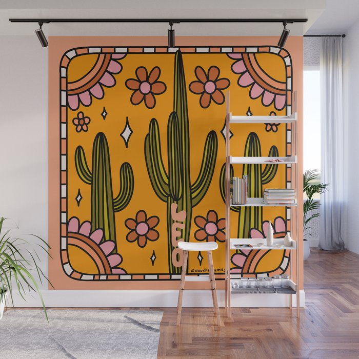 Leo Cactus Wall Mural Gallery Image 1