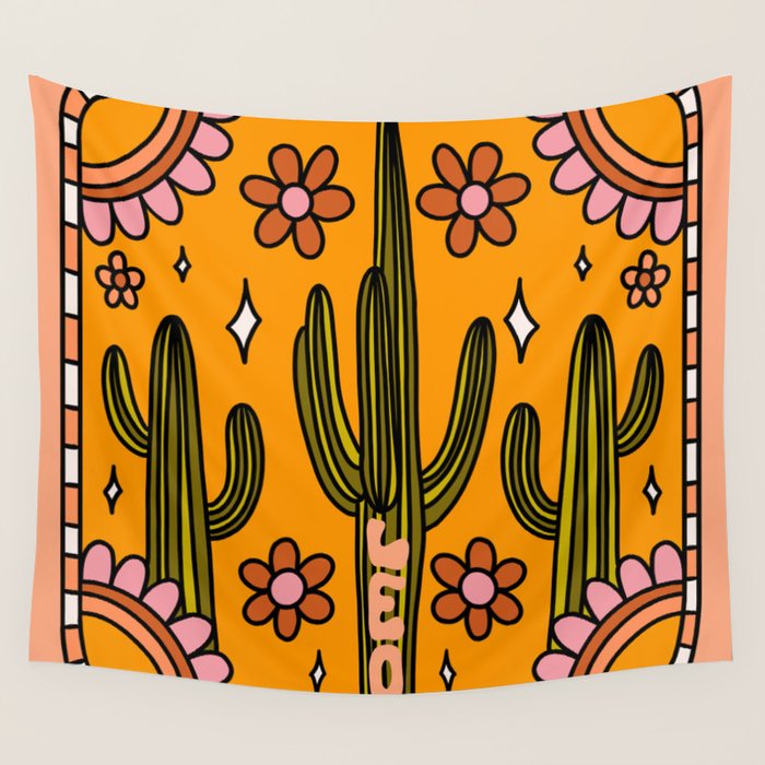 Leo Cactus Wall Tapestry Gallery Image 4
