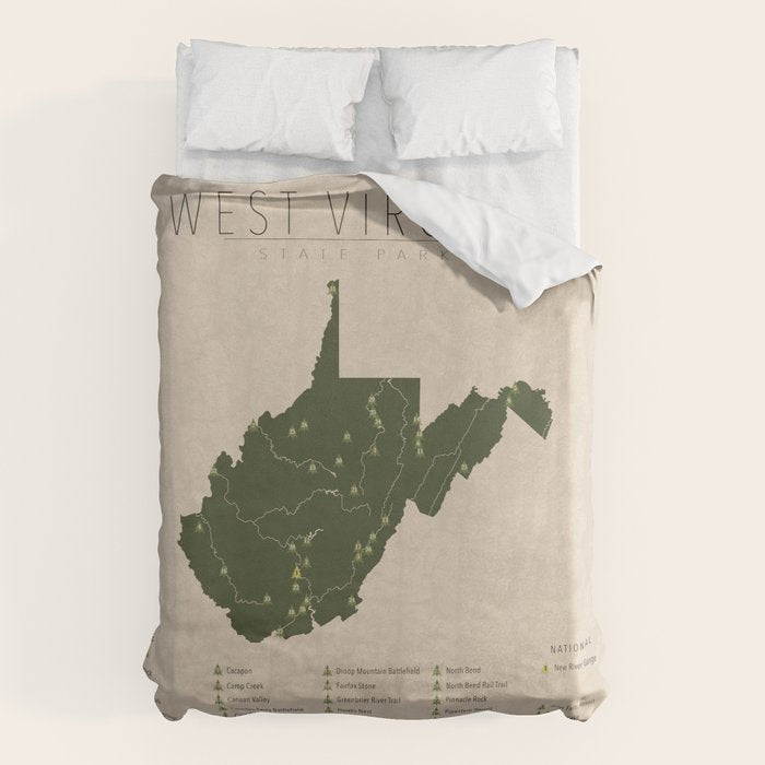 West Virginia Parks Duvet Cover Gallery Image 1