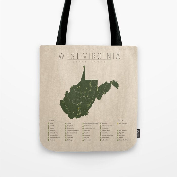 West Virginia Parks Tote Bag Gallery Image 1