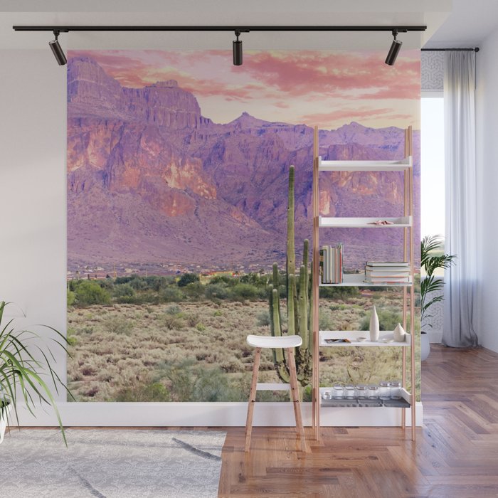 Cactus Sunset #digitalart #nature Wall Mural Gallery Image 1