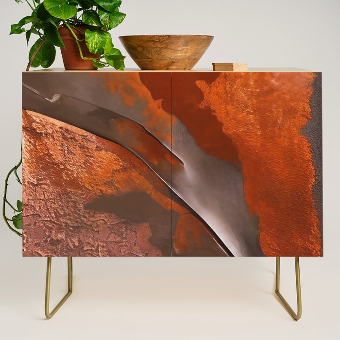 Rust and Metal Japandi Art Credenza Gallery Image 1