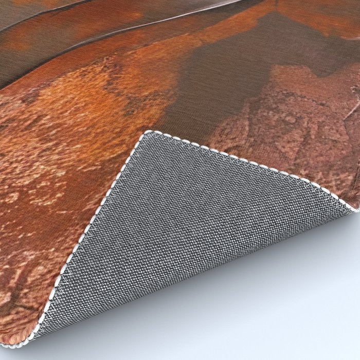 Rust and Metal Japandi Art Rug Gallery Image 4