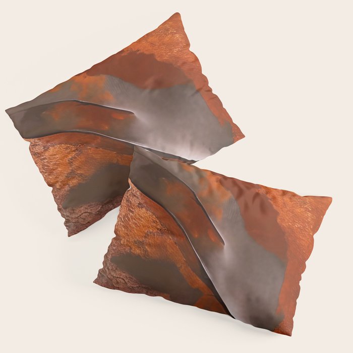 Rust and Metal Japandi Art Pillow Sham Gallery Image 3