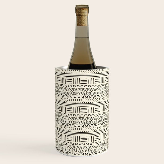 Mud Cloth on Cream Wine Chiller Gallery Image 3