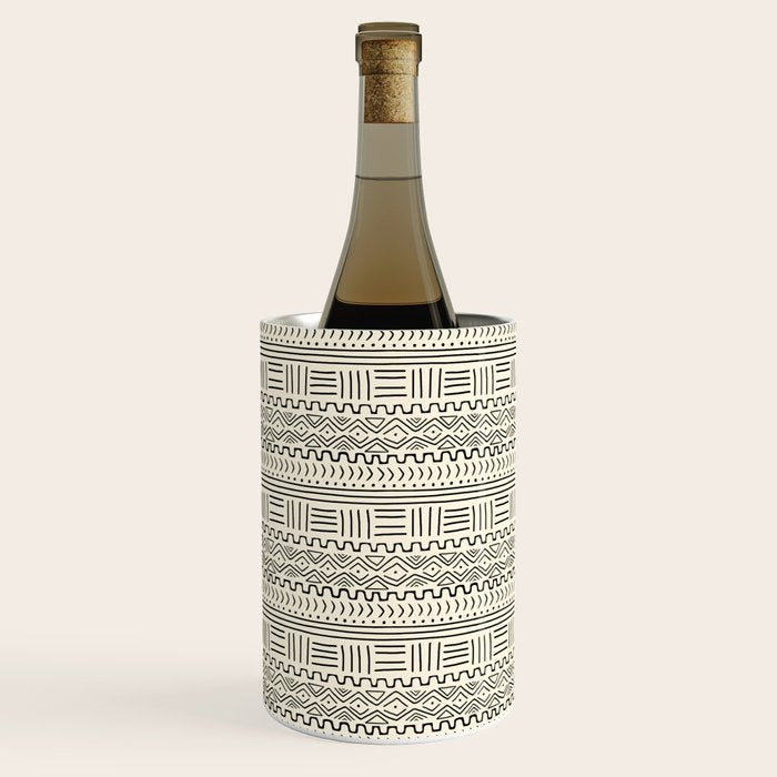 Mud Cloth on Cream Wine Chiller Gallery Image 1