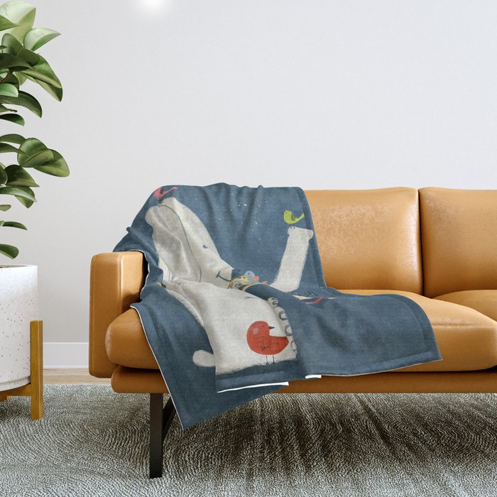 little nature song Throw Blanket Gallery Image 1