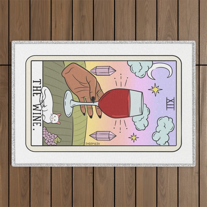 WINE READING (DARK) Outdoor Rug