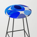 mid century modern organic blue 2 Stool Gallery Image 2
