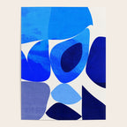 mid century modern organic blue 2 Poster Gallery Image 4