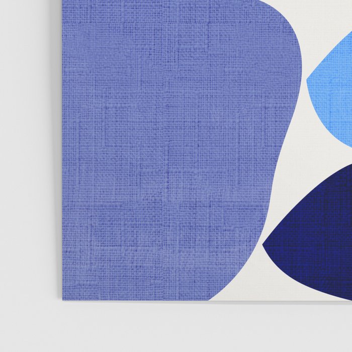 mid century modern organic blue 2 Poster Gallery Image 3