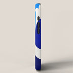 mid century modern organic blue 2 iPhone Case Gallery Image 2