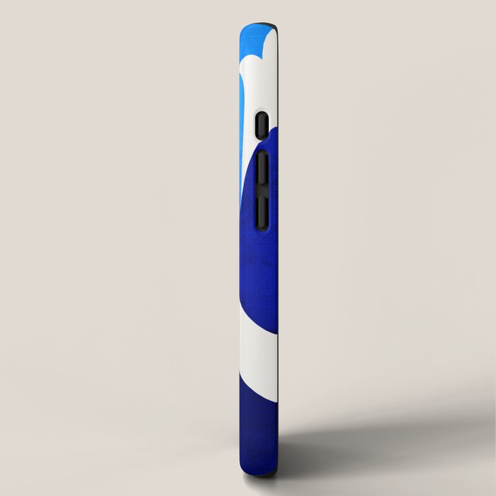 mid century modern organic blue 2 iPhone Case Gallery Image 2