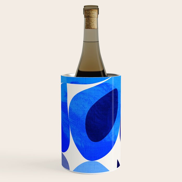 mid century modern organic blue 2 Wine Chiller Gallery Image 1