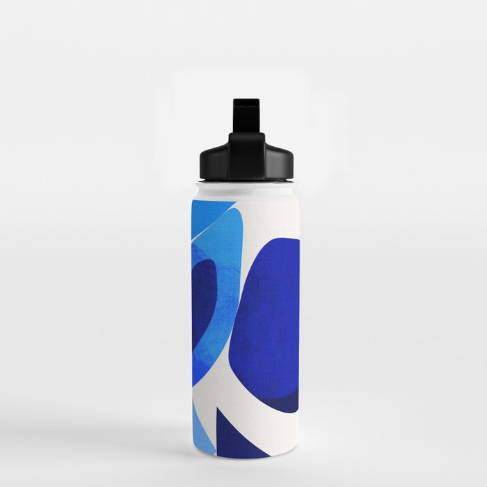 mid century modern organic blue 2 Water Bottle Gallery Image 2